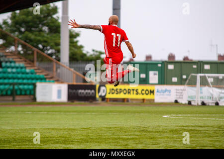 Chris Colvin-Owen of South Wales FA v Region of Gothenburg compete in the preliminary round of the UEFA Regions Cup at Jenner Park. Stock Photo