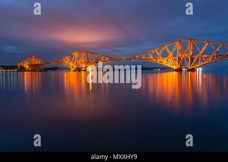 Forth Bridge over Firth of Forth near Queensferry in Scotland Stock Photo