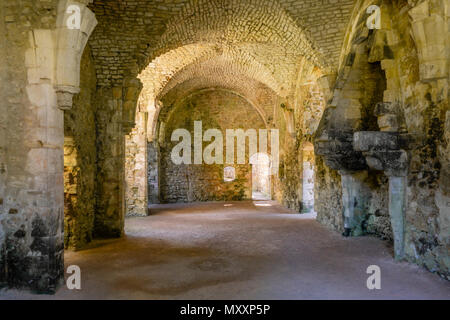 Inside the ruins of Netley Abbey monastery near Southampton May 2018 -  an English heritage site in Hampshire, England, UK Stock Photo