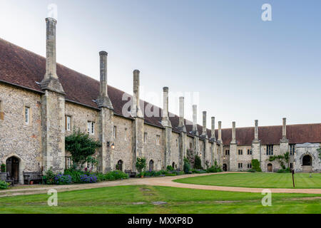 The Hospital of St Cross and almshouse of the noble poverty - a medieval almshouse in Winchester in 2018, Hampshire, England, UK Stock Photo