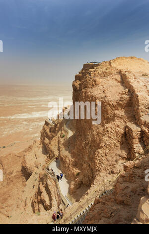 Beautiful desert landscapes seen from Masada, Israel. Stock Photo