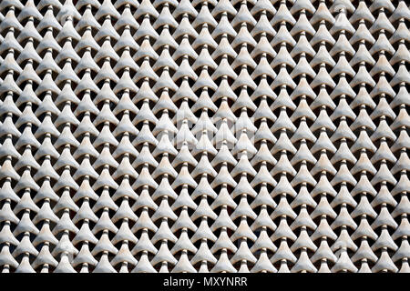 Concrete grate on the house facade. Full frame, white color Stock Photo