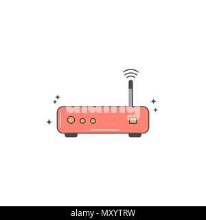 wireless router icon vector isolated on white background Stock Vector