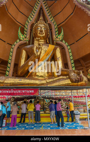 Wat Tham Seu or Big Buddha Temple. Ban Muang Chum Mu 3 Tambon Muang Chum, Amphoe Tha Muang, Kanchanaburi. Thailand Stock Photo