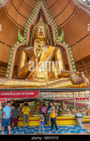 Wat Tham Seu or Big Buddha Temple. Ban Muang Chum Mu 3 Tambon Muang Chum, Amphoe Tha Muang, Kanchanaburi. Thailand Stock Photo