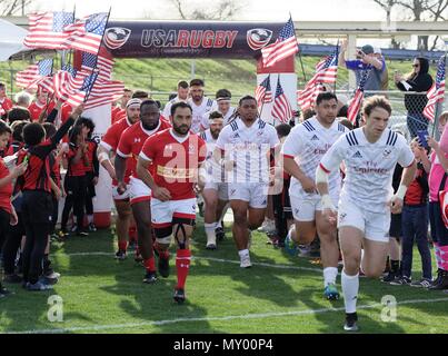 Sacramento, USA February 10th, 2018. Men's Championship USA Rugby vs Canada Match  The Men's USA Rugby vs Canada Championship Match at Papa Murphy Par Stock Photo