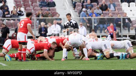 Sacramento, USA February 10th, 2018. Men's Championship USA Rugby vs Canada Match  The Men's USA Rugby vs Canada Championship Match at Papa Murphy Par Stock Photo