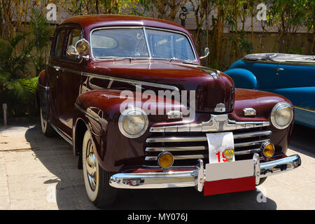 KHARADI, PUNE, MAHARASHTRA, April 1, 2018, VCCCI Vintage & Classic Car Rally, 1941 FORD Super Deluxe Stock Photo