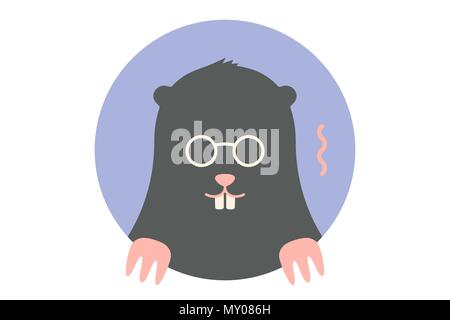 Icon of black Mole Stock Vector