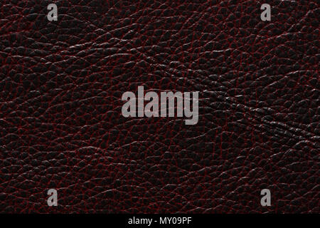 Extraordinary leather texture in dark black red tones. Stock Photo