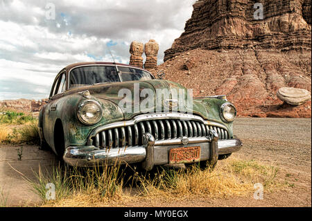 Abandoned Buick in Bluff Utah Stock Photo
