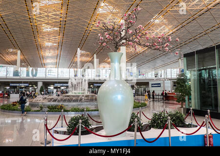 Huge,Beijing,Peking,PEK,Capital International Airport,Terminal 3,terminal three,Airport,China,Chinese,Peoples Republic of China,PRC,Asia,Asian, Stock Photo