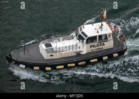 Livorno port pilot boat Stock Photo