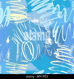 Seamless brush strokes pattern Stock Vector