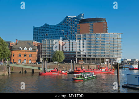 HafenCity port and Elbphilharmonie Hamburg Germany Stock Photo