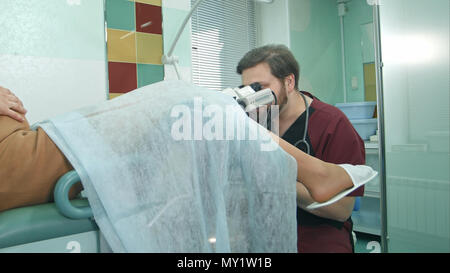 Pregnant patient at a reception at the gynecologist Stock Photo