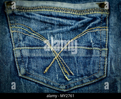 jeans, pocket, denim close-up fashionable clothes beautiful Stock Photo