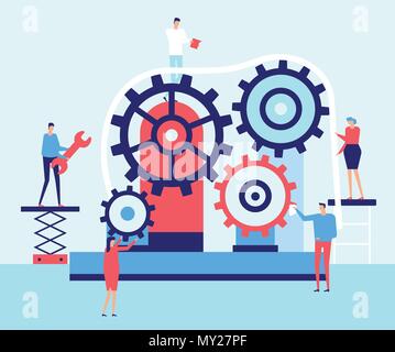 Service work - flat design style illustration Stock Vector