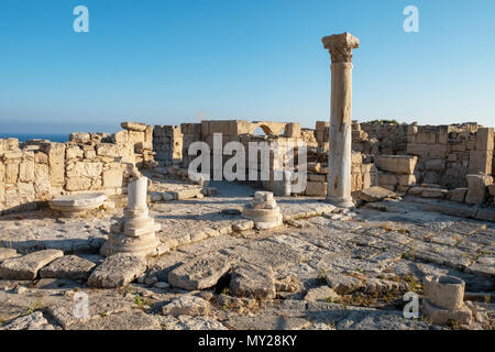 Ancient Roman ruins at Kourion on the southern coast of the Republic of Cyprus Stock Photo