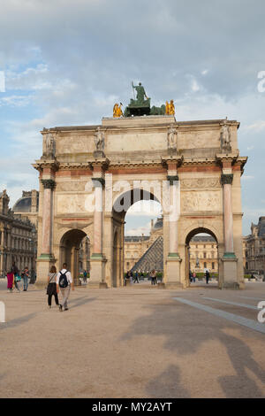 Arc de Triomphe du Carrousel, Paris, France Stock Photo