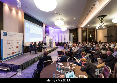 Scenes from the 2018 Market Research Summit organised by Insight Intelligence (I-I) at the Hilton Tower Bridge in London. Photo date: Thursday, May 24 Stock Photo