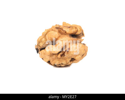 Fresh walnuts without the shell on white background Stock Photo