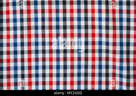 Fabric Pattern Texture Red Blue White Square Stock Photo