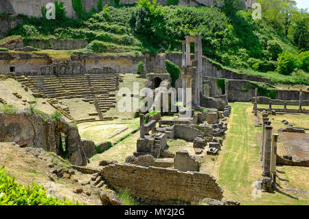 roman remains in volterra, tuscany, italy Stock Photo