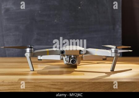 Drone on a desk Stock Photo