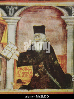 . English: The portrait of Sulkhan Saba Orbeliani . before 1725. Unknown 507 Sullhan saba Stock Photo