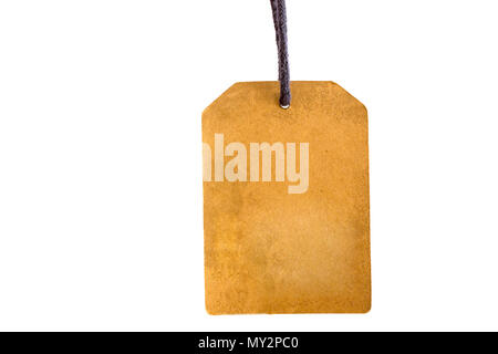 the blank price tag label on wooden background Stock Photo - Alamy