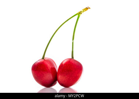 Cherries isolated on a white background Stock Photo