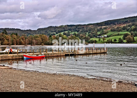 A Jetty on Coniston Water Stock Photo