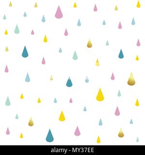 kids pattern rain drops Stock Vector