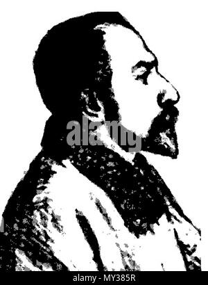 . Perfil do anarquista Auguste Vaillant, publicado no jornal Le Petit Parisiensi em 1894. 1894. O Jornal Le Petit Parisiensi 544 Vaillant-face Stock Photo