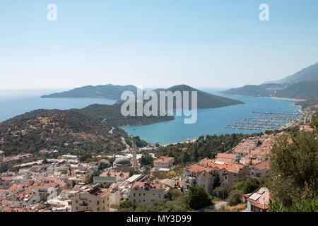 Kas Antalya Marina Bird's Eye View Landscape Stock Photo