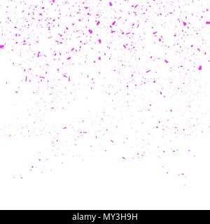 Pink Confetti Seamless Pattern. Set of Particles. Stock Vector