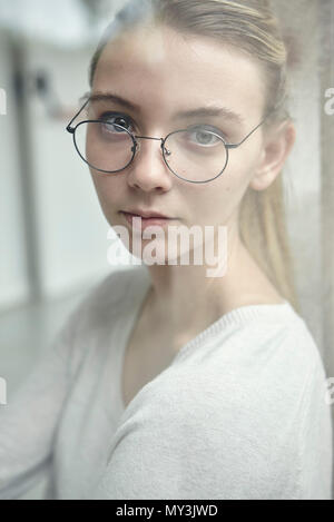 Young woman wearing glasses, portrait Stock Photo