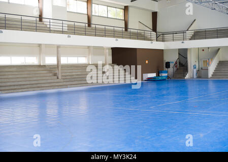 Empty school gymnasium Stock Photo