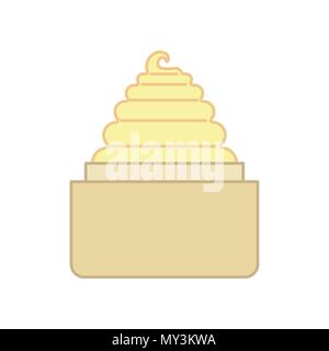 Cosmetic cream in jar isolated. Vector illustration Stock Vector