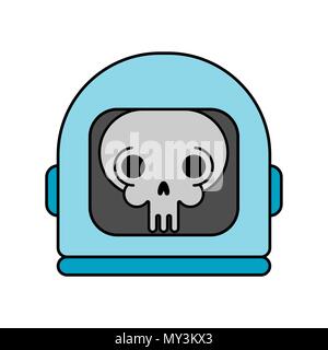 Skull in Space helmet. Dead space. Vector illustration Stock Vector