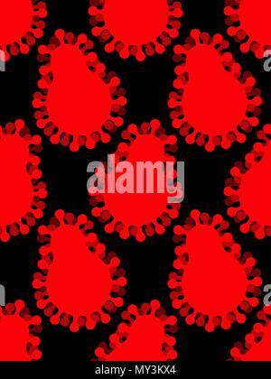 Viruses seamless pattern. Germs ornament. Disease background. Vector illustration Stock Vector
