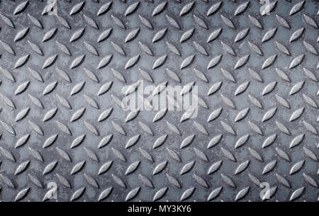 Abstract texture background of rusty diamond steel plate. Stock Photo