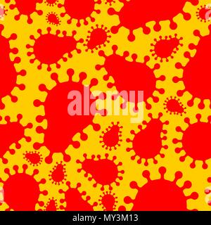 Viruses seamless pattern. Germs ornament. Disease background. Vector illustration Stock Vector