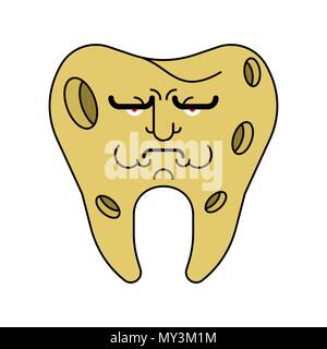 Tooth with hole. sick tooth. Caries and pulpitis Toothache Vector ...