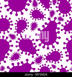 Viruses seamless pattern. Germs ornament. Disease background. Vector illustration Stock Vector
