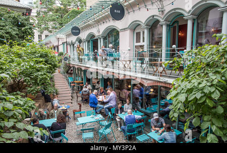 Busy Cafe in Berlin Germany Stock Photo