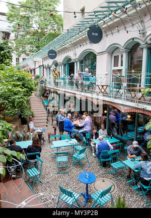 Busy Cafe in Berlin Germany Stock Photo