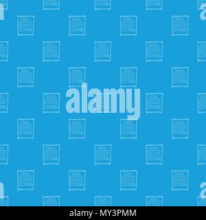 Receipt pattern vector seamless blue Stock Vector