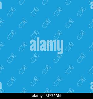 Big bomb pattern vector seamless blue Stock Vector
